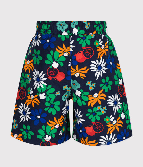 Shorts da mare stampato bambino blu MEDIEVAL/bianco MULTICO