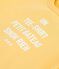 T-shirt a maniche corte in cotone tinta unita con motivo neonato giallo