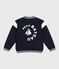 Giacca stile teddy bambino in cotone tinta unita blu SMOKING