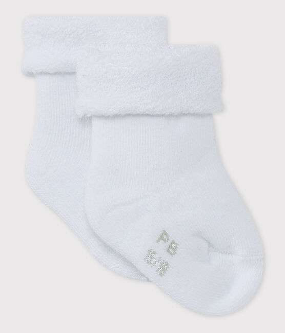 Calzini bianchi bebè in spugna bianco ECUME