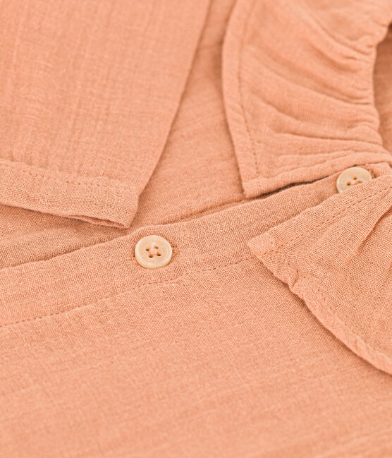 Blusa a maniche lunghe in garza di cotone per bebè rosa SIENNA