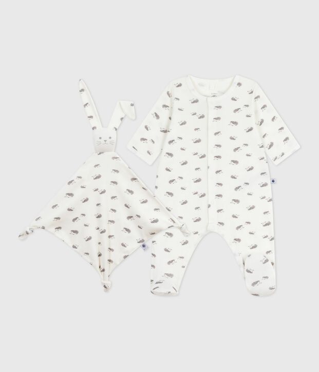 Confezione regalo nascita in cotone con stampa multicolore