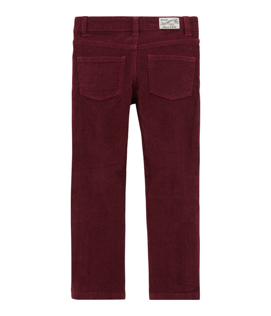 Pantalone per bambino in velluto viola OGRE