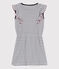 Abito senza maniche in cotone a righe bambina bianco MARSHMALLOW/blu SMOKING