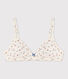 Reggiseno imbottito fiore da ragazza in cotone ed elastan
