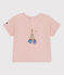 T-shirt Monsieur Madame in cotone neonato rosa SALINE