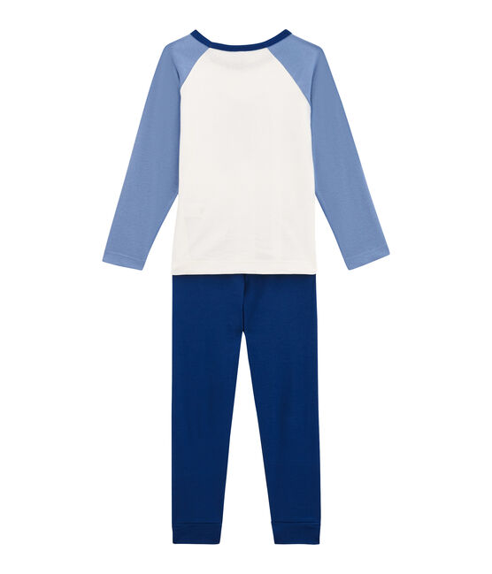 Pigiama per bambino blu LIMOGES/bianco MULTICO