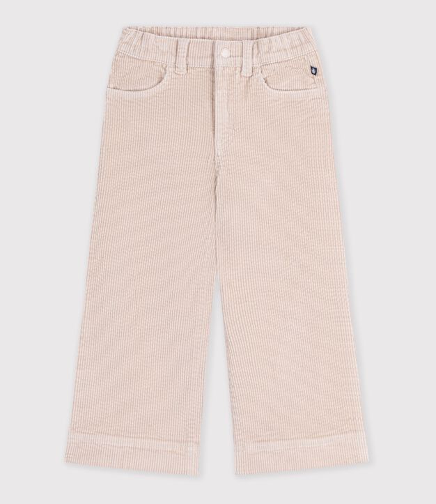 Pantaloni a gamba ampia in velluto bambino GESSO