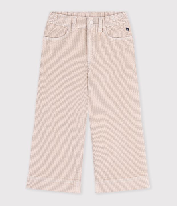 Pantaloni a gamba ampia in velluto bambino GESSO