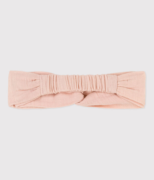 Fascia rosa in garza di cotone beb&egrave; rosa