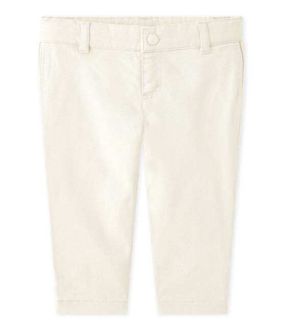 Pantalone bebè bambino in tessuto bianco Feta