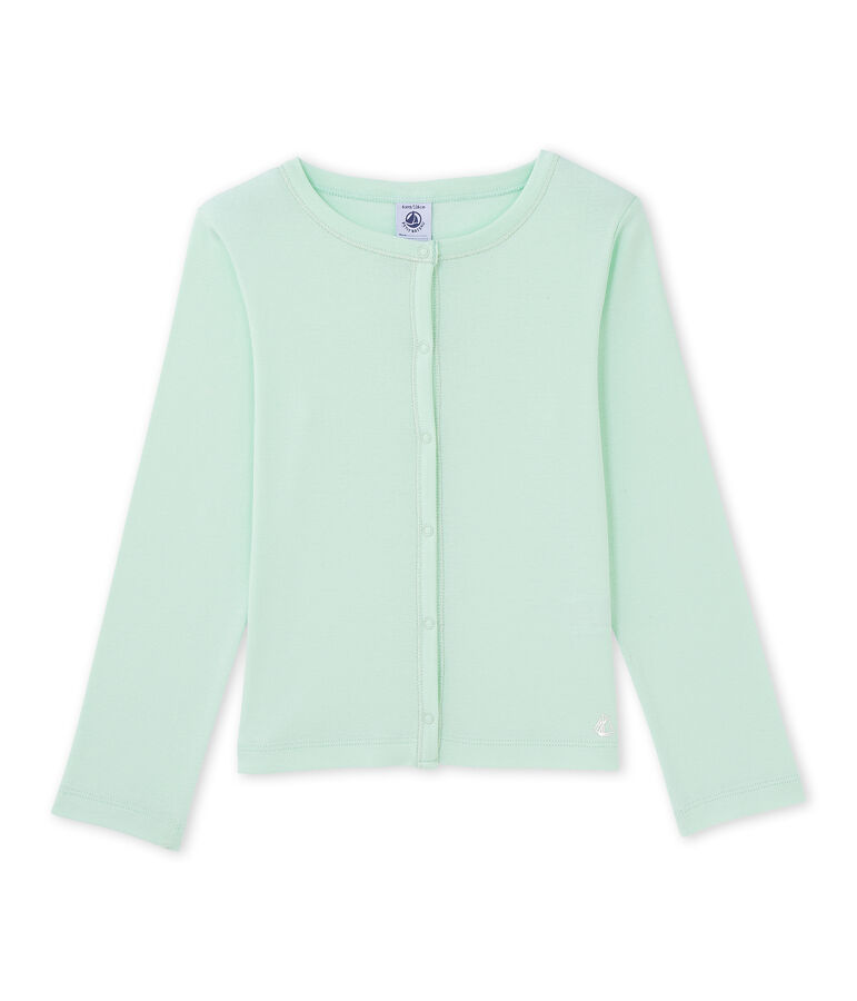 Cardigan bambina verde Amandelium