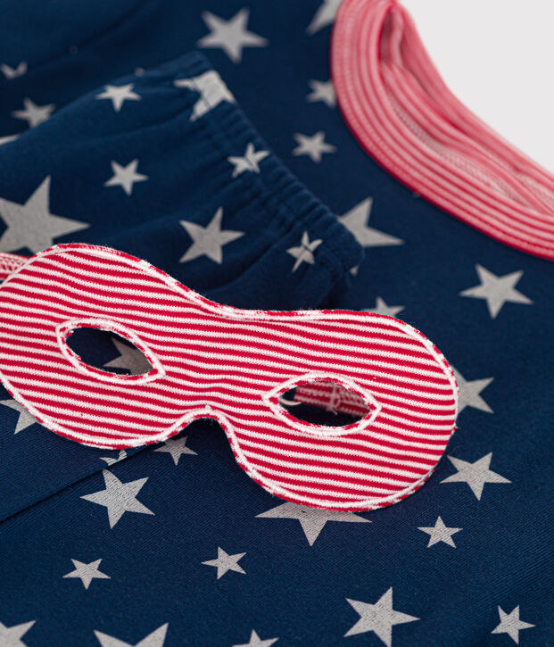 Pigiama bambino travestimento fosforescente in cotone blu/multicolore