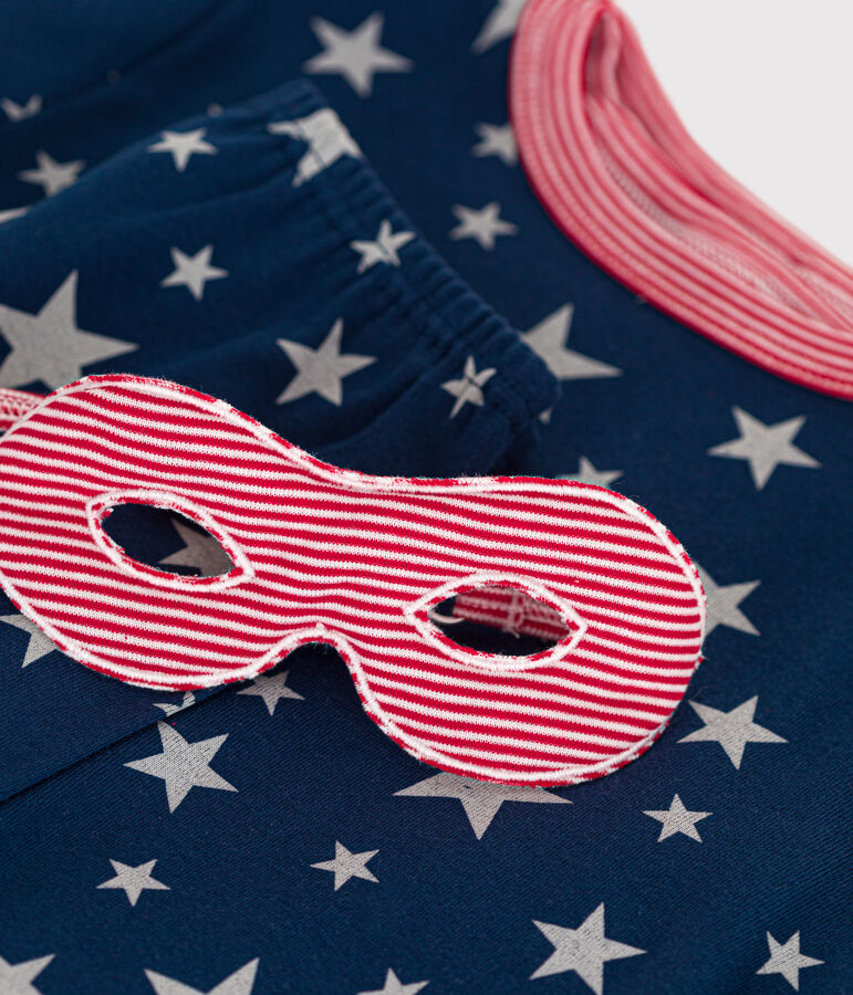 Pigiama bambino travestimento fosforescente in cotone blu/multicolore