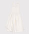 Abito lungo con spalline in cotone tinta unita bambina bianco ECUME
