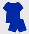 Pigiama corto in cotone bambino blu PERSE