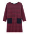 Abito maniche lunghe donna blu SMOKING/rosso SIGNAL