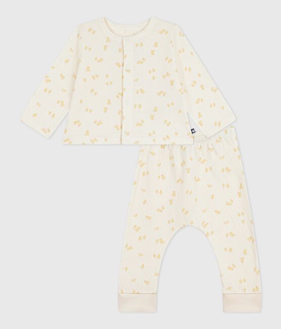 Completo 3 pezzi in cotone con pulcini stampati neonato MILK/ MULTICO