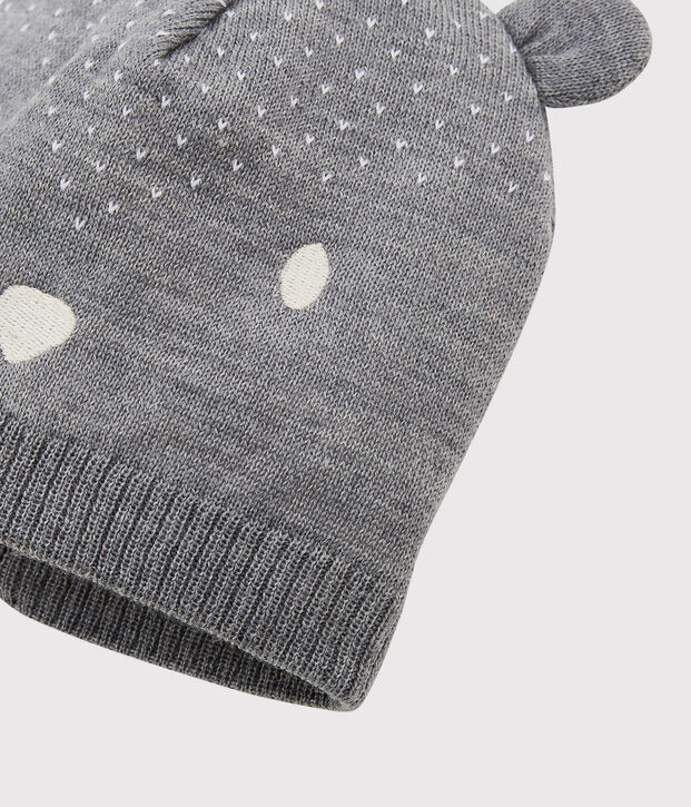 Cappellino in tricot beb&egrave;. grigio