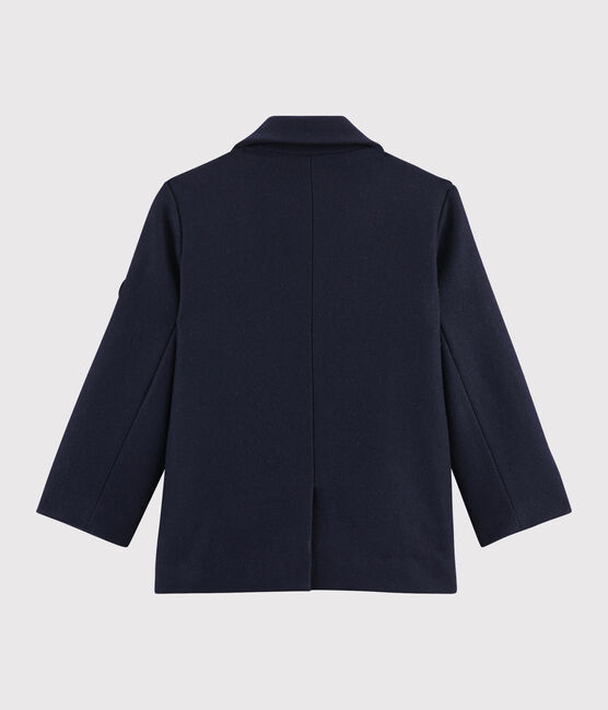 Caban in drap di lana ragazzo blu SMOKING