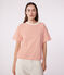 T-shirt Le Boxy in cotone a righe donna rosso AVALANCHE/ SPICY