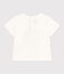 T-shirt a maniche corte in jersey leggero bebè bianco MARSHMALLOW