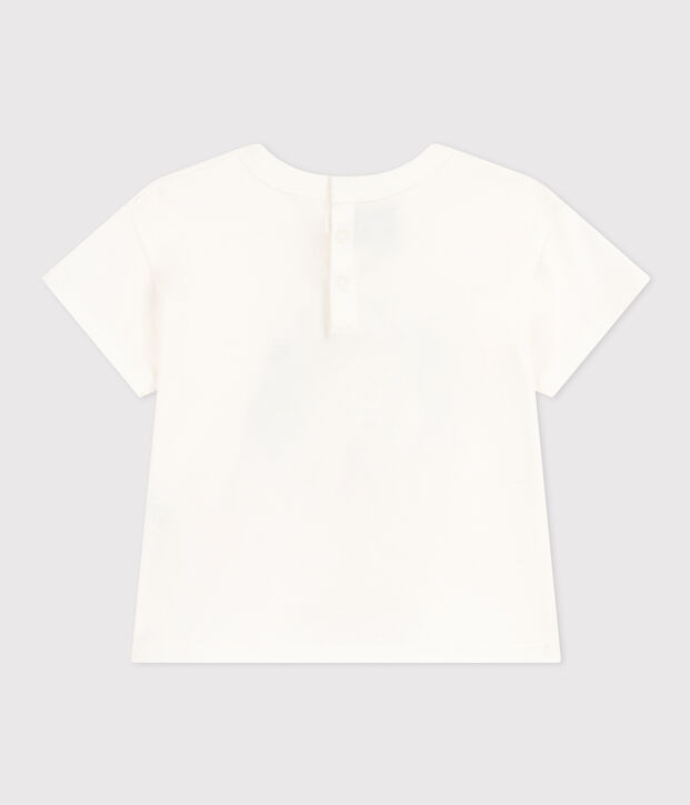 T-shirt a maniche corte in jersey leggero beb&egrave; bianco