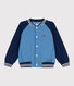 Giacca stile teddy bambino in cotone tinta unita