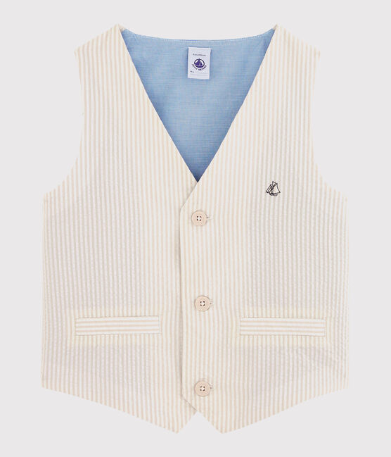 Gilet senza maniche bambino beige BEIGE/bianco MARSHMALLOW