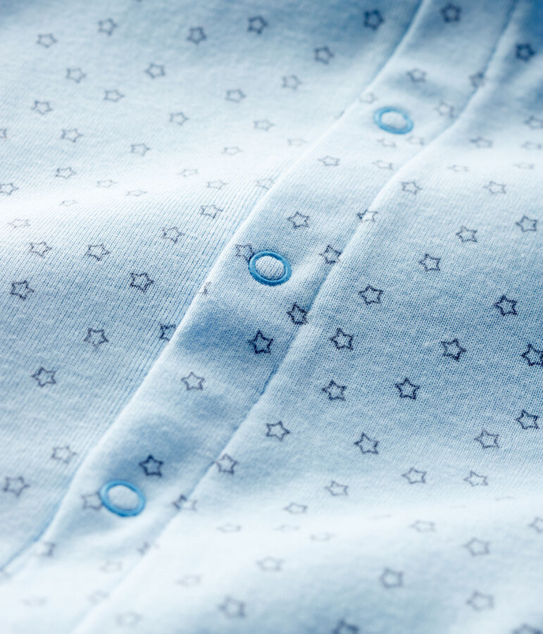 Body-pigiama senza piedi a stelline beb&egrave; maschio in cotone biologico blu FRAICHEUR/grigio CONCRETE