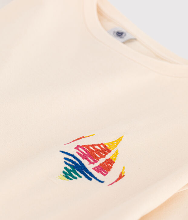 T-shirt LE BOXY in cotone Donna ecru