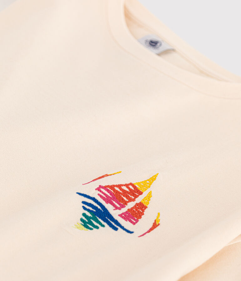 T-shirt LE BOXY in cotone Donna ecru