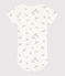 Body a maniche corte in cotone con stampa neonato MARSHMALLOW/ PAUL