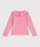 T-shirt con colletto a maniche lunghe tinta unita bambino rosa