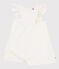 Abito a maniche corte in cotone bambina bianco MARSHMALLOW/grigio ARGENT