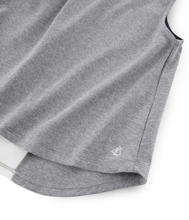 Canottiera sportiva bambina grigio