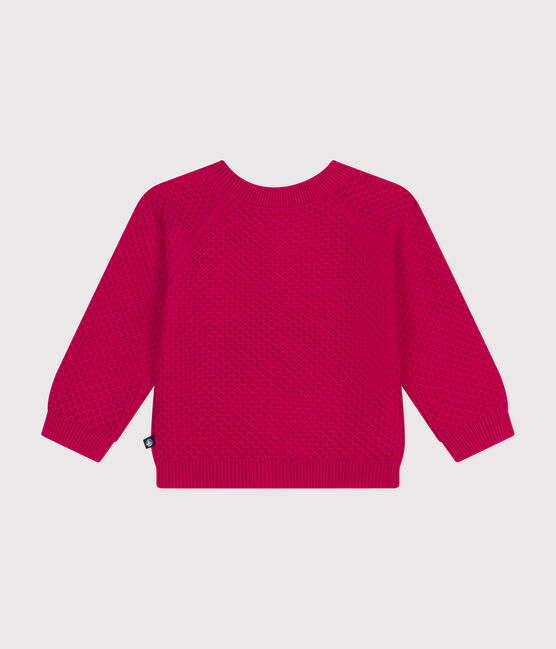 Cardigan in tricot di cotone bebè rosa DELHI