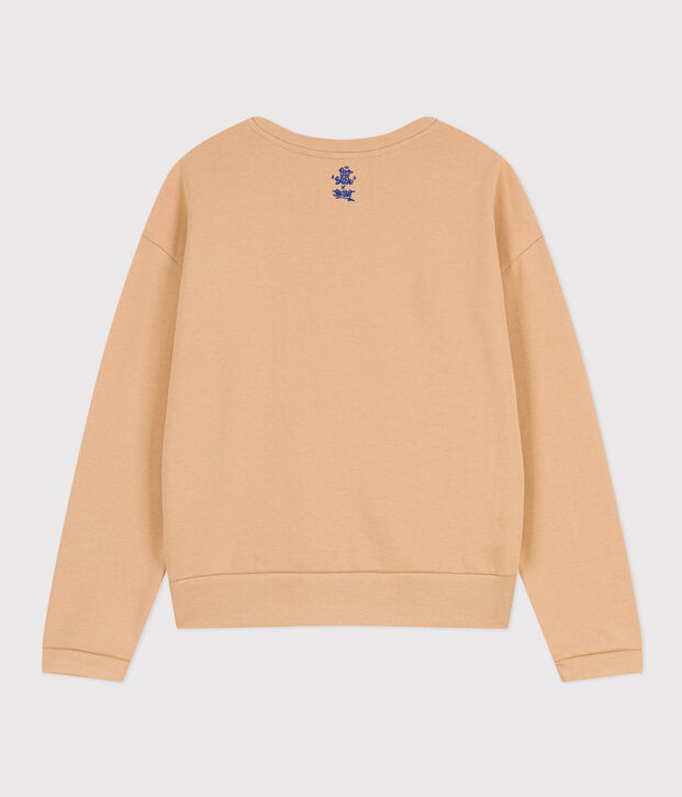 Felpa in molleton Donna beige