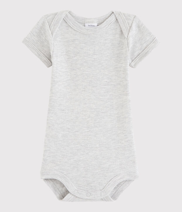Body a manica corta beb&egrave; unisex grigio