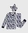 Pigiama travestimento bambino in cotone con zebra stampata blu MILK/ SOIR