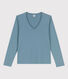 T-shirt La Regular scollo a V in cotone Donna