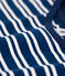 T-shirt LE BOXY in cotone donna blu MEDIEVAL/bianco MARSHMALLOW