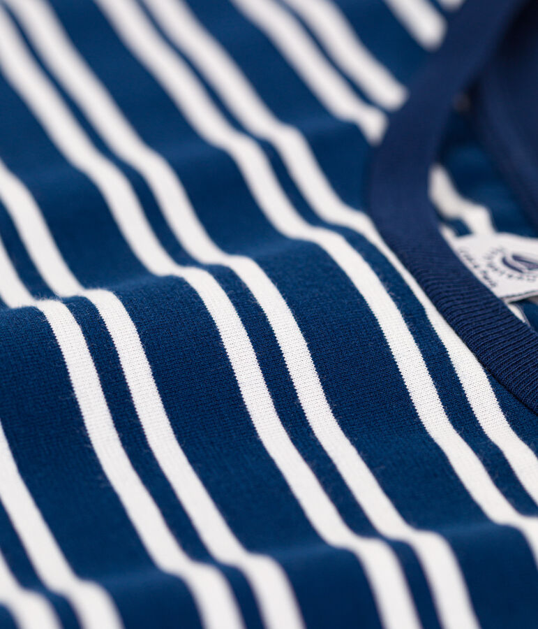 T-shirt LE BOXY in cotone donna blu/bianco