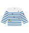 Marinière creativa per bebé femmina bianco MARSHMALLOW/blu PERSE