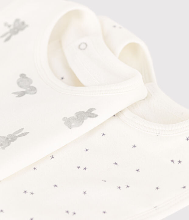 CONFEZIONE DA 2 BAVAGLINI IN COTONE PER NEONATI multicolore