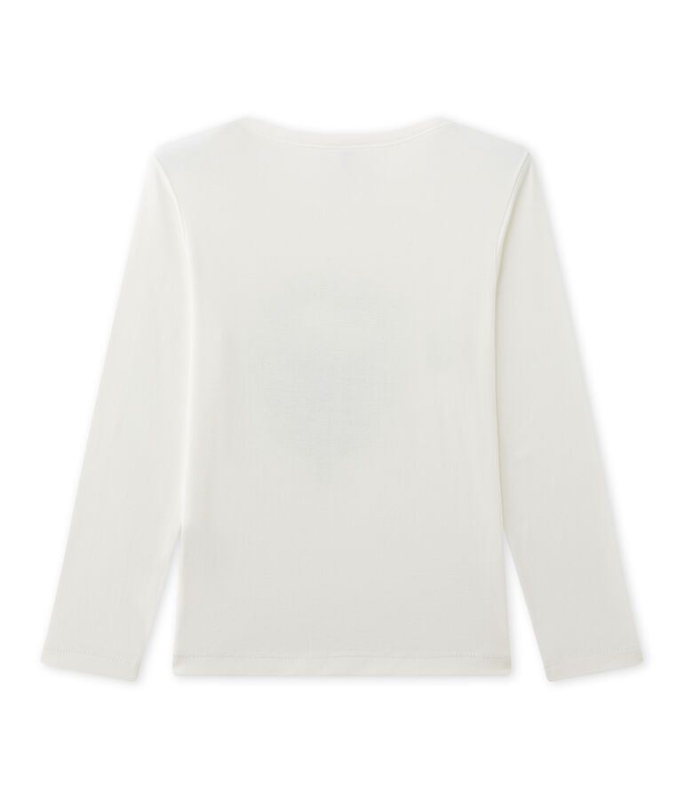 T-shirt a maniche lunghe per bambino con serigrafia bianco