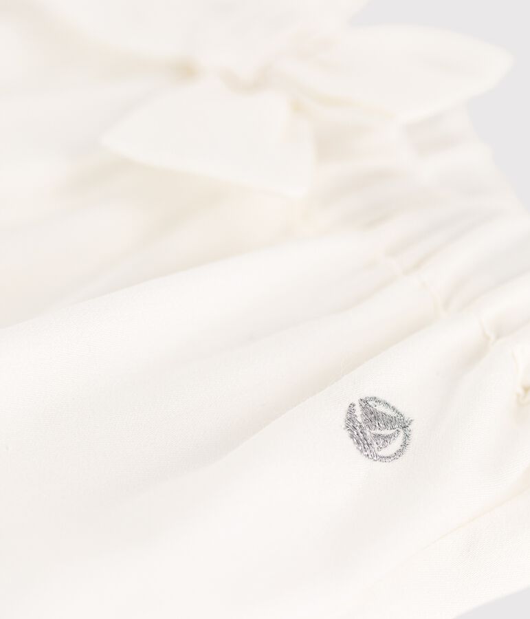 Clotte bloomer in raso di seta beb&egrave; femmina bianco/multicolore