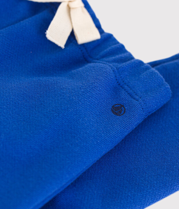 Pantaloni beb&egrave; in tessuto felpato blu