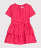 Abito a maniche corte in tela bambina rosa GLOSS