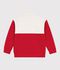 Felpa stile polo in cotone bambino rosso/rosso